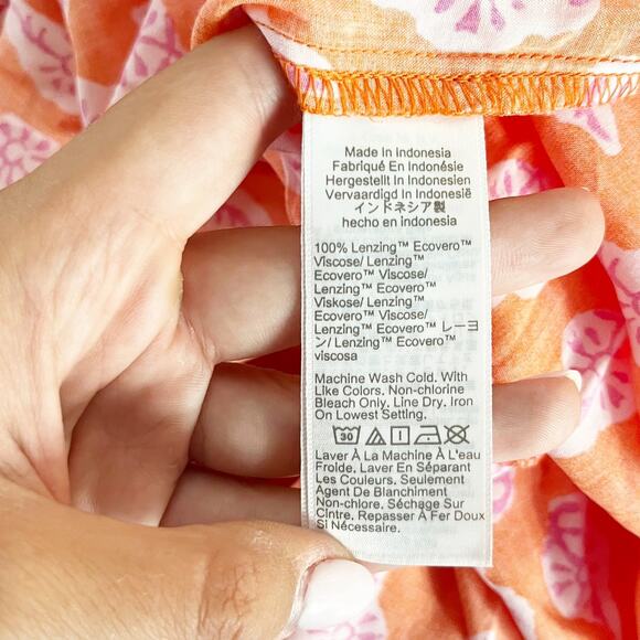 J. Crew Strappy Tiered Midi Sundress in Bold Orange Pink 00 - Picture 7 of 9